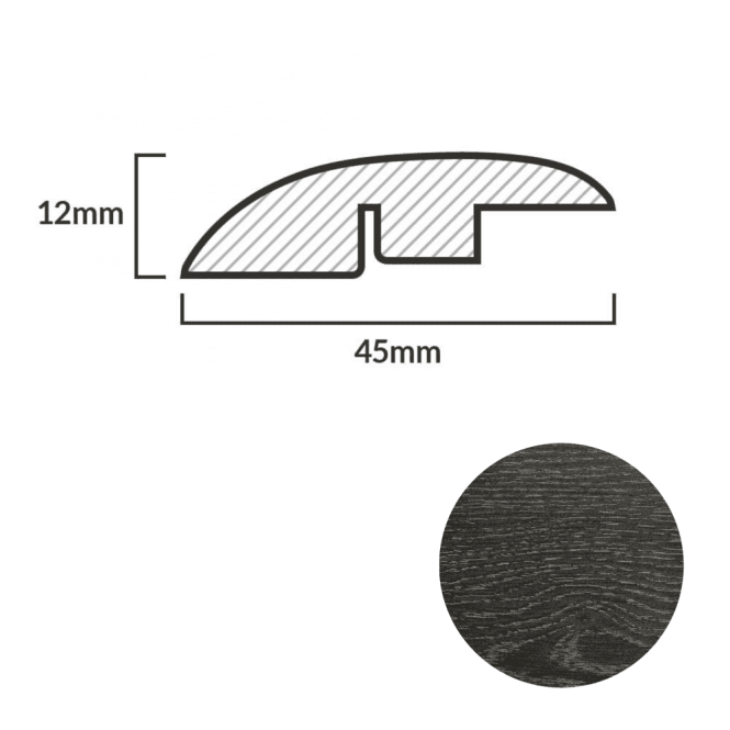 FC69 Castle Oak Ramp-Profile Door Bar - 1m