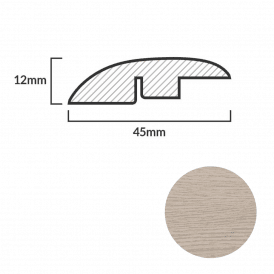FC70 Light Grey Oak Ramp-Profile Door Bar - 1m