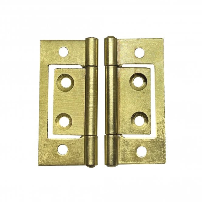 GW Leader 40mm Brass Plated Flush Hinge Pair
