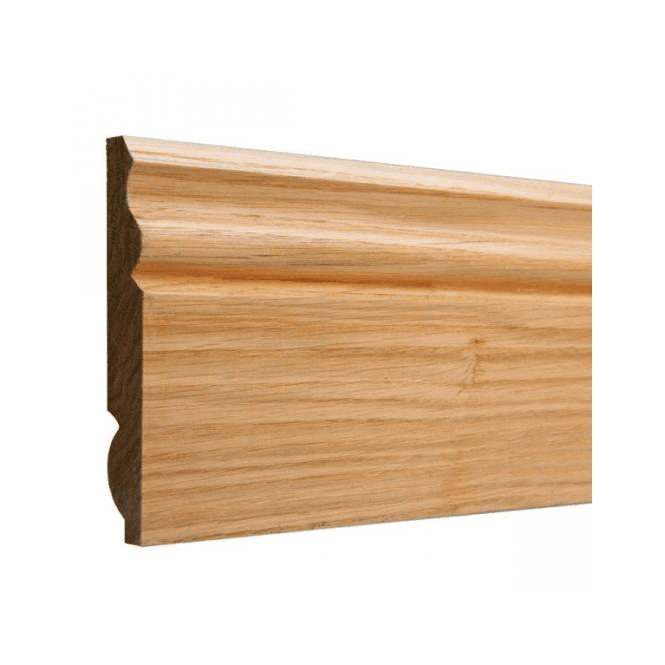 GW Leader American White Oak 25mm x 125mm Dual Purpose Torus/Ogee Skirting Board