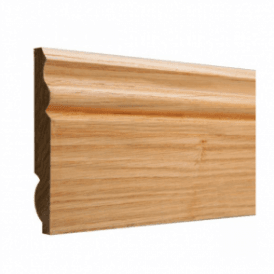 American White Oak 25mm x 125mm Dual Purpose Torus/Ogee Skirting Board