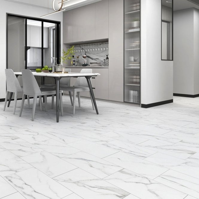GW Leader Arctic White Marble - Lifestyle Plus 5mm Luxury Rigid Vinyl Flooring