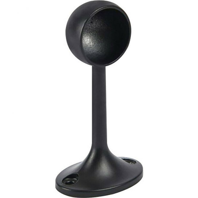 GW Leader Black Powder Coated Hanging Rail End Bracket - 25mm Tube