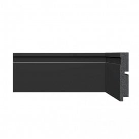 Black Pre-finished Contemporary Skirting Board - 16mm x 100mm x 2.4m