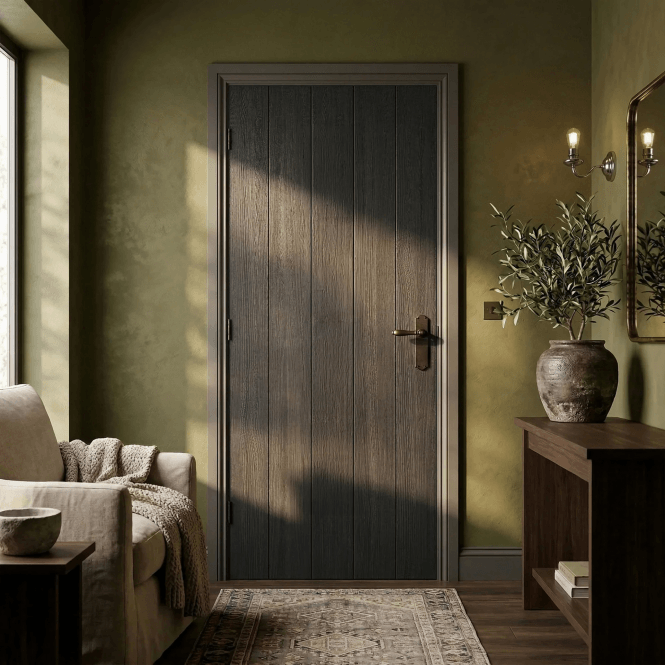 GW Leader Black Pre-finished Internal Cottage Laminate Door