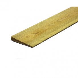 Brown Treated Feather Edge Fence Board 125mm x 12mm x 1.8m