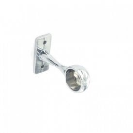 Chrome Hanging Rail End Brackets - 19mm Tube