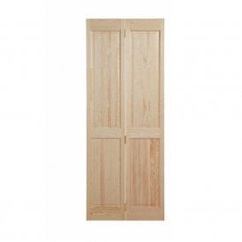 Clear Pine Internal Unfinished Malton 4 Panel Bi-Fold Door 
