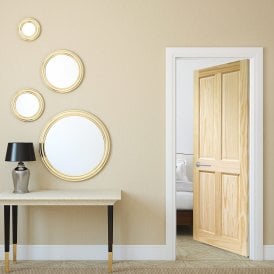 Clear Pine Internal Unfinished Malton 4 Panel Door 