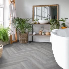 Cool Grey - Lifestyle Herringbone 5.5mm Luxury Rigid Vinyl Flooring