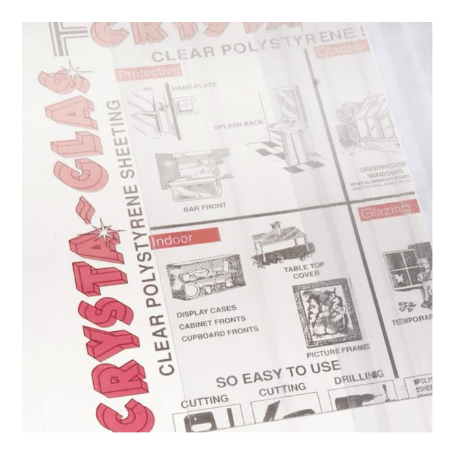 GW Leader Crysta-Glas Clear Acrylic Perspex Plastic Sheeting 1829mm x 610mm x 2mm