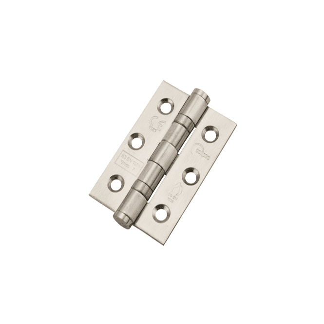 GW Leader Double Ball Bearing Hinge, Polished Stainless Steel, Fire Rated, 76mm (3