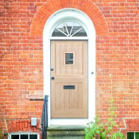 External Hardwood Unfinished 1 Light Clear Glass Stable Door