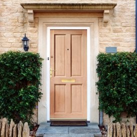 External Hardwood Unfinished 4 Panel Door