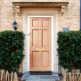 External Hardwood Unfinished 6 Panel Door