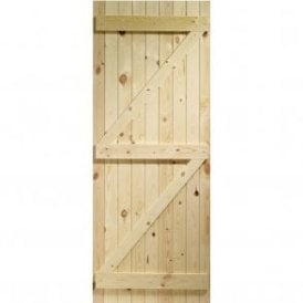 External Knotty Pine Un-finished Ledged and Braced Gate