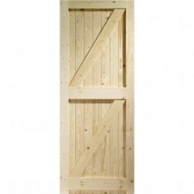 External Pine Un-finished Framed Ledged and Braced Garden Gate