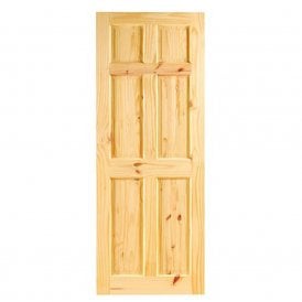 External Rosemount Knotty Pine Pre-finished 6 Panel Door 