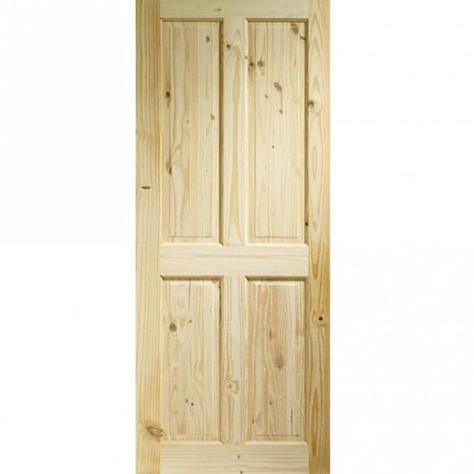 GW Leader External Shelton Knotty Pine Pre-finished 4 Panel Door 