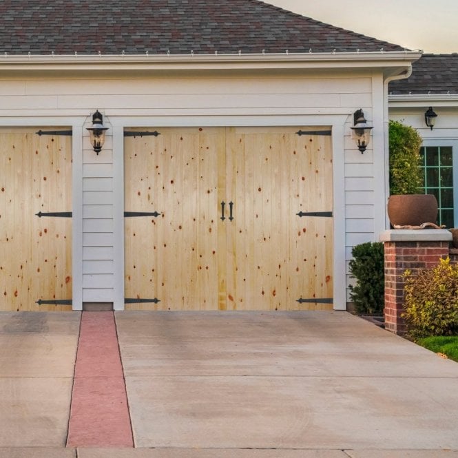 GW Leader External Solid Pine Unfinished Framed, Ledged and Braced Garage Doors