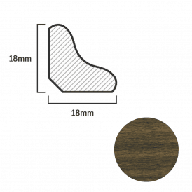 FC41 Prestige Oak Laminate Scotia Beading 18mm x 2.4m