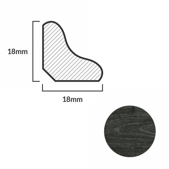 GW Leader FC68 Moor Acacia Laminate Scotia Beading 18mm x 2.4m