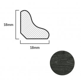 FC68 Moor Acacia Laminate Scotia Beading 18mm x 2.4m