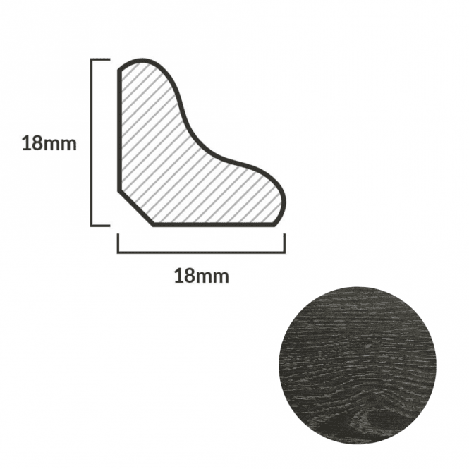 GW Leader FC69 Castle Oak Laminate Scotia Beading 18mm x 2.4m