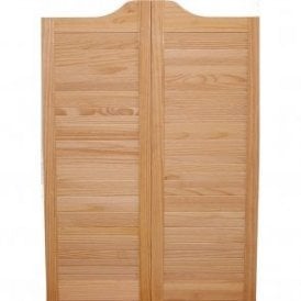 Internal Clear Pine Cafe Style Ranch Louvre Door Pair