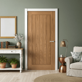 Internal Oak Pre-finished Cottage Vertical 5 Panel Door