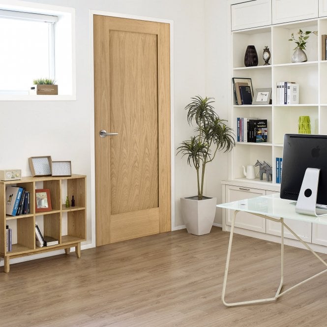 GW Leader Internal Oak Unfinished Pattern 10 Fire Door