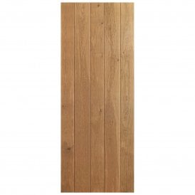 Internal Oak Unfinished Rustic Grange Solid Ledged Door