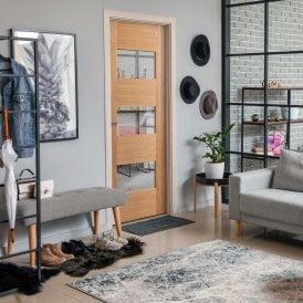 Internal Pre-finished Edison 3L Clear Glass Door