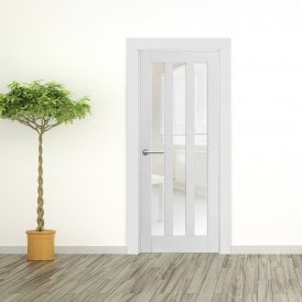 Internal White Primed Ashton Door with Clear Glass