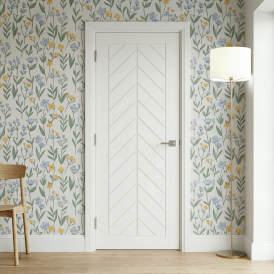 Internal White Primed Chevron Door