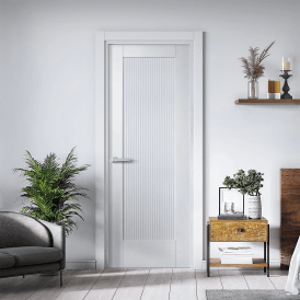 Internal White Primed Fluted Pattern 10 Door