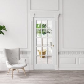 Internal White Primed SA 15 Light Clear Glass Door