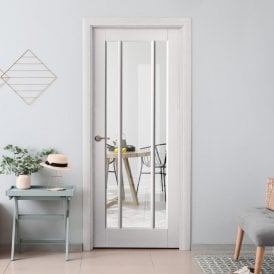 Internal White Primed Toledo Door with Clear Glass