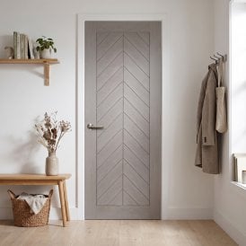 Light Grey Pre-finished Internal Endure Laminate Chevron Door