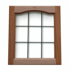 Luan Georgian Style Unfinished Internal Hardwood Cabinet door With Clear Glass