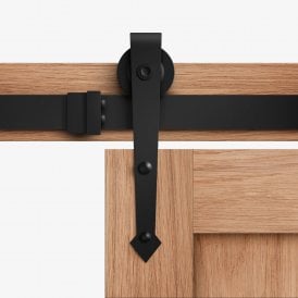 Matt Black Beeswax Sliding Barn Door Track Bracket