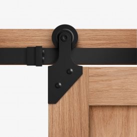 Matt Black Corner Sliding Barn Door Track Bracket