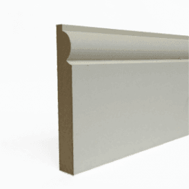 MDF 18mm x 144mm Pre-Primed Torus Skirting Board