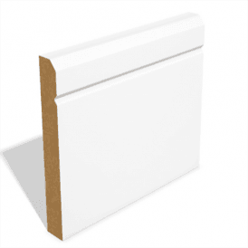 MDF 18mm x 69mm Pre-Primed Chamfered & Single V Groove Architrave/Skirting Board