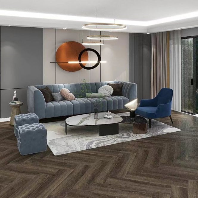 GW Leader New Forest Oak - Lifestyle Herringbone 5.5mm Luxury Rigid Vinyl Flooring
