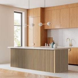 Oak - Elevation Acoustic Slat Wall Half Panel