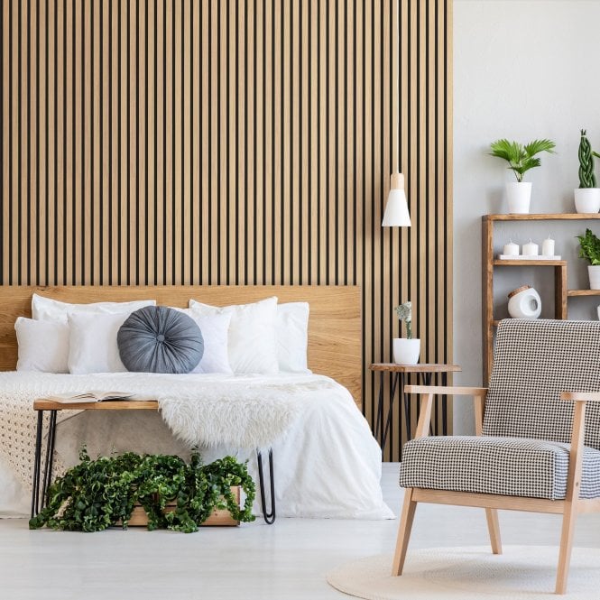 GW Leader Oak - Elevation Acoustic Slat Wall Panelling