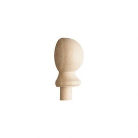 Oak Newel Post Ball Half Cap