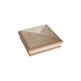 Oak Newel Post Pyramid Cap