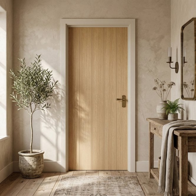 GW Leader Oak Pre-finished Internal Cottage Laminate Door